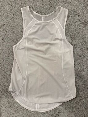 lululemon athletica White Mesh-Back Athletic Tank